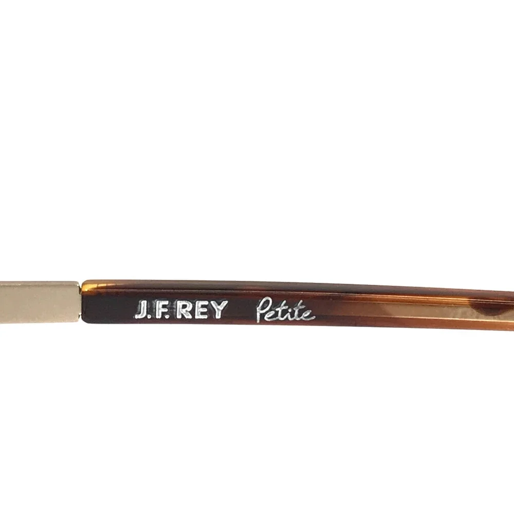 J.F. Rey Petite Eyeglasses Frames PA093 9050 Demi Horn Gold Cat Eye 48-16-140